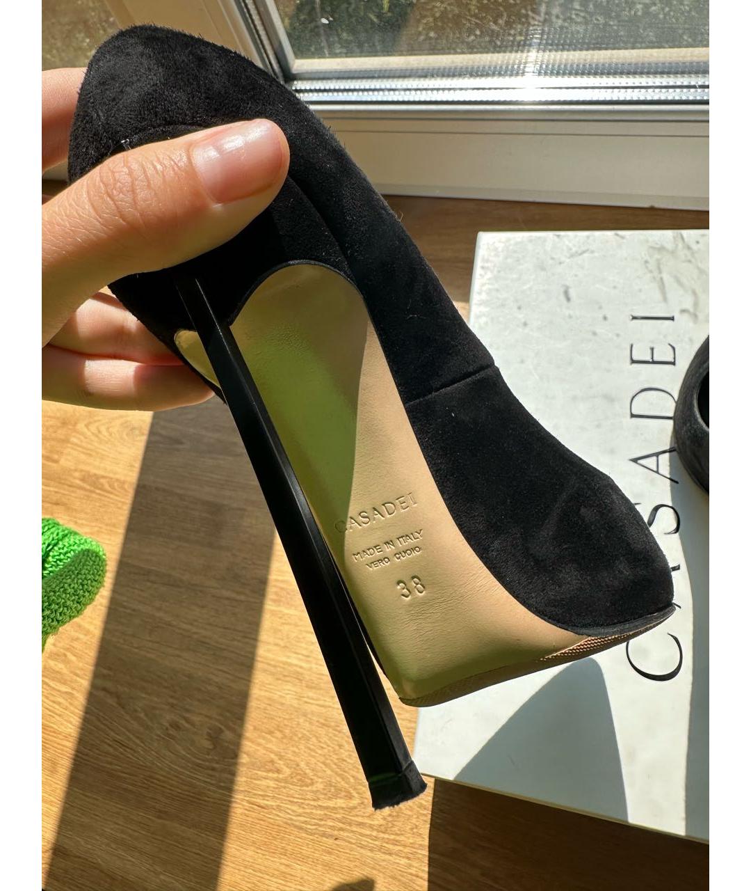 CASADEI Черные замшевые туфли, фото 5