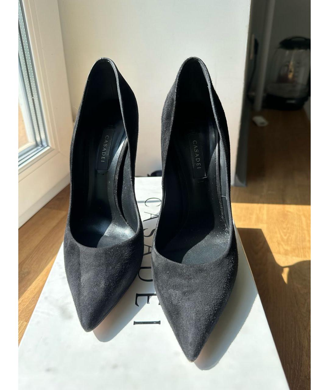 CASADEI Черные замшевые туфли, фото 2