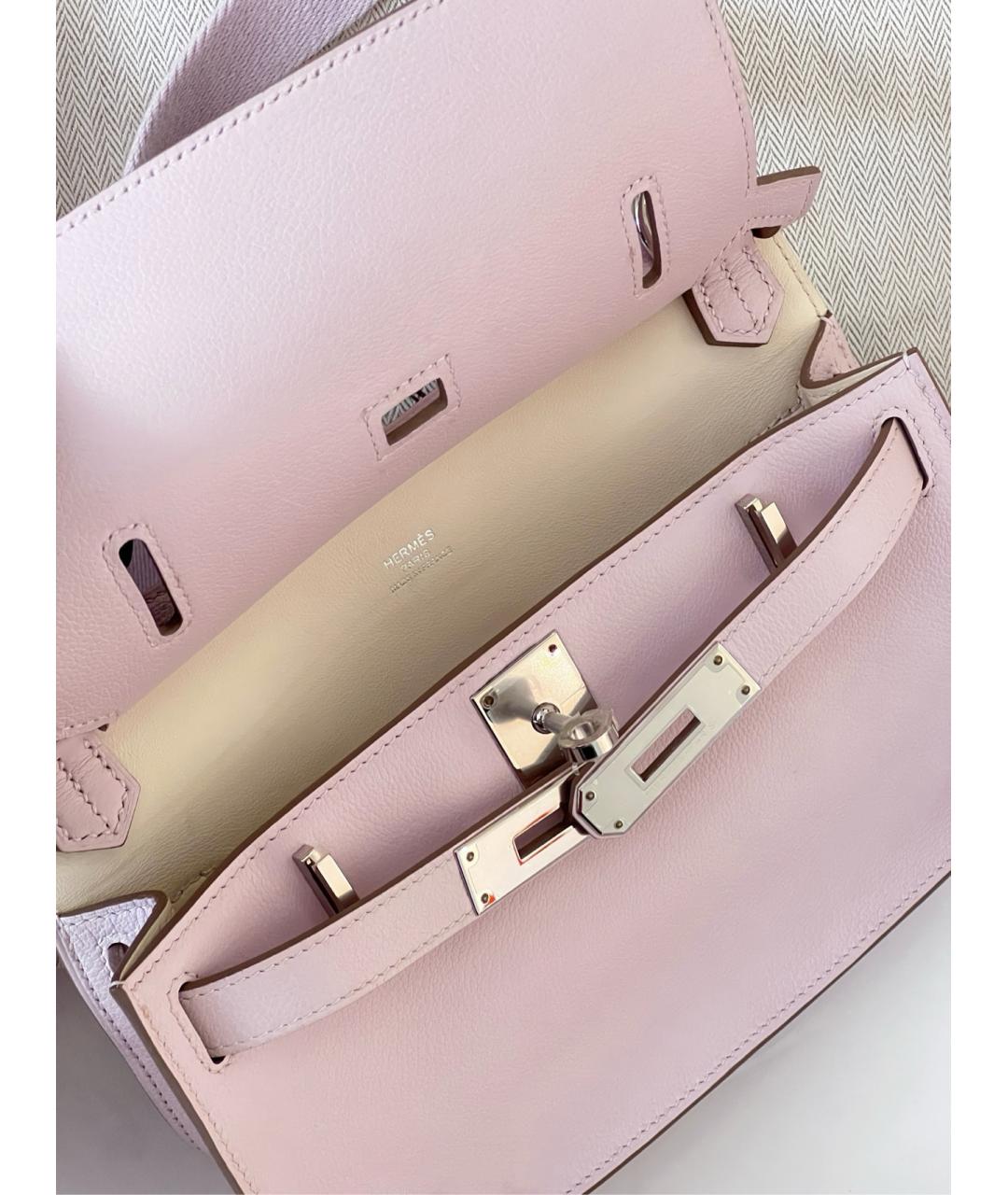 HERMES Фиолетовая кожаная сумка через плечо, фото 3