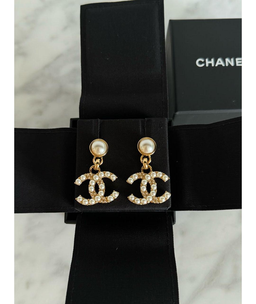 CHANEL Черные жемчужные серьги, фото 2