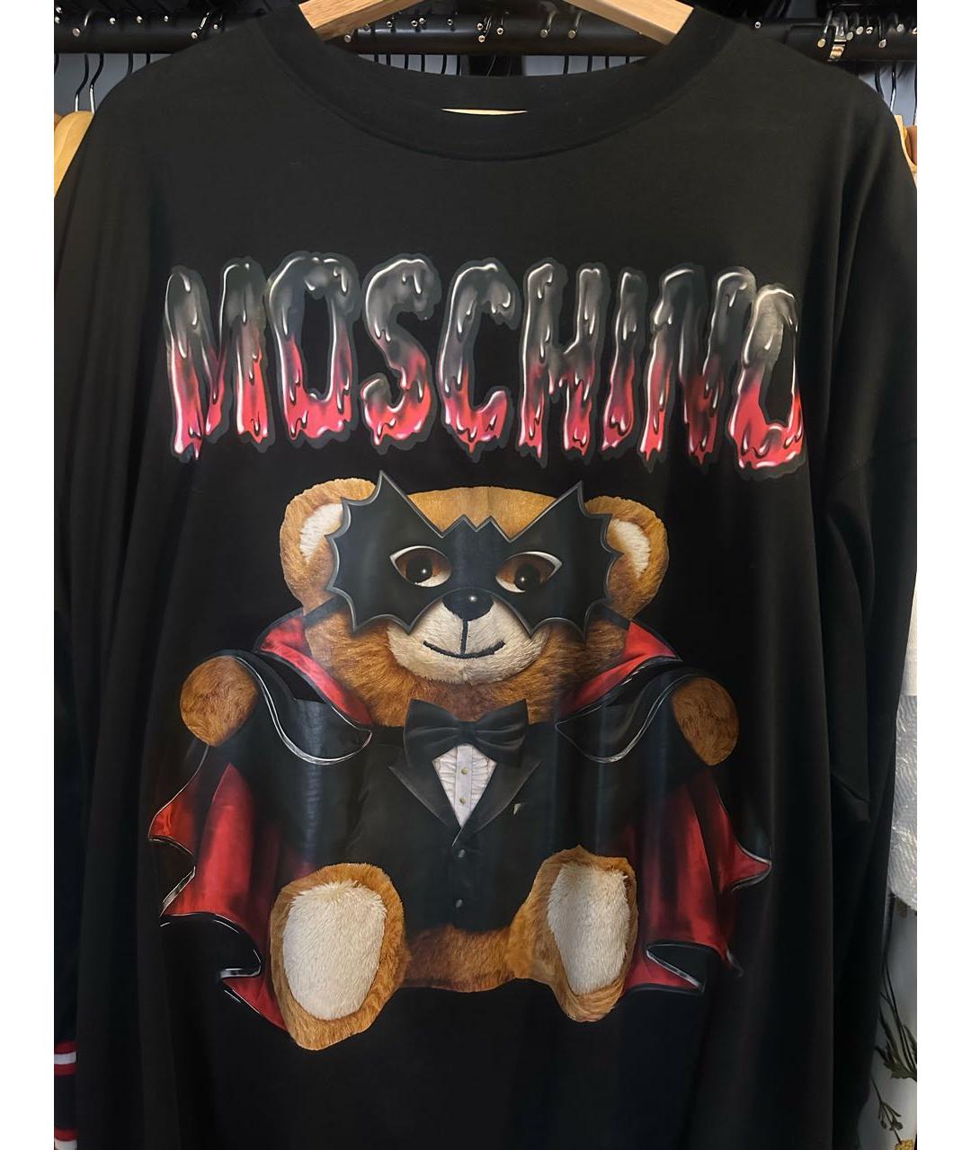 MOSCHINO Черное хлопковое платье, фото 4