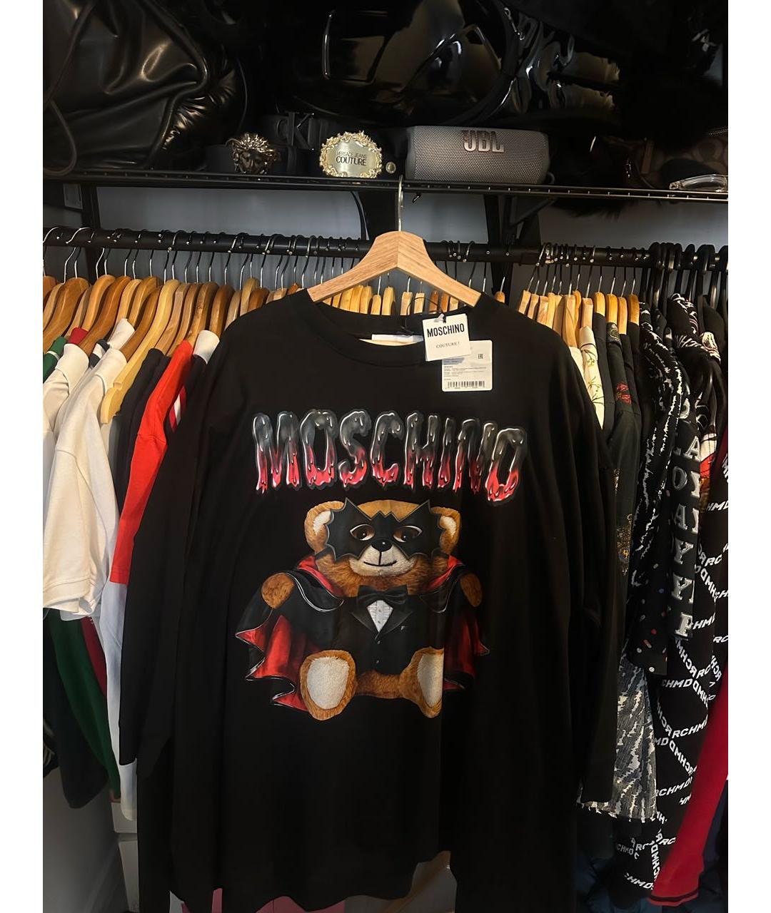 MOSCHINO Черное хлопковое платье, фото 6