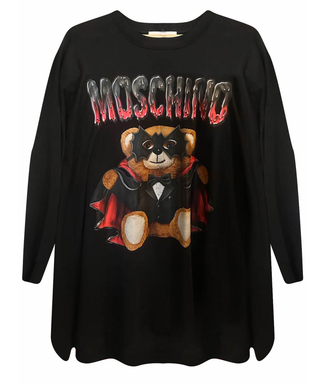 MOSCHINO Черное хлопковое платье, фото 1