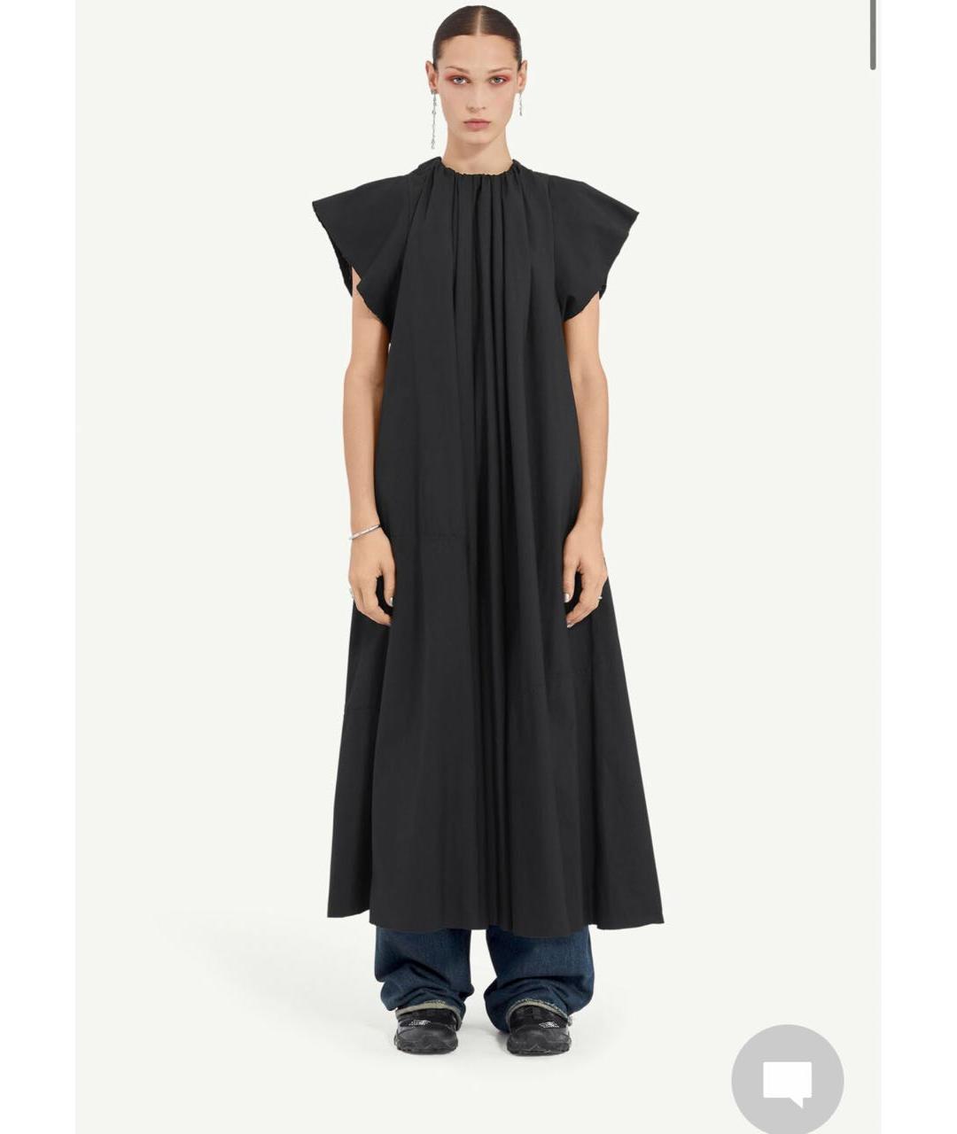 MM6 MAISON MARGIELA Черное хлопковое повседневное платье, фото 2