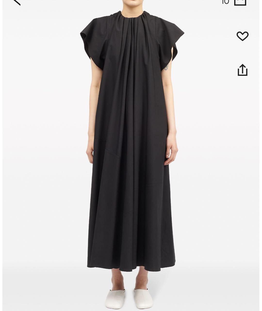 MM6 MAISON MARGIELA Черное хлопковое повседневное платье, фото 3