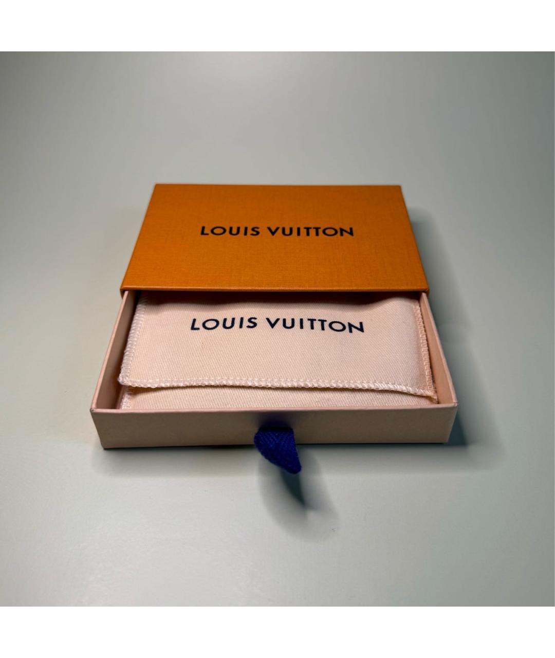 LOUIS VUITTON Голубой кожаный кардхолдер, фото 6