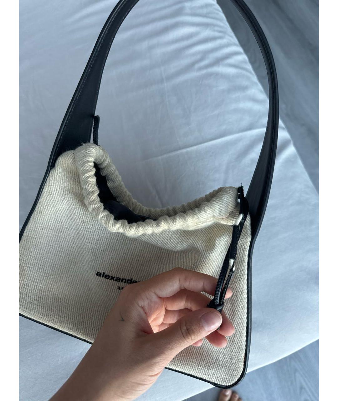 ALEXANDER WANG Бежевая тканевая сумка с короткими ручками, фото 6