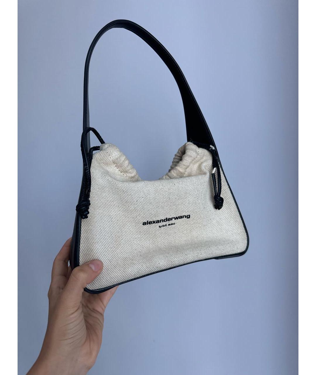 ALEXANDER WANG Бежевая тканевая сумка с короткими ручками, фото 2
