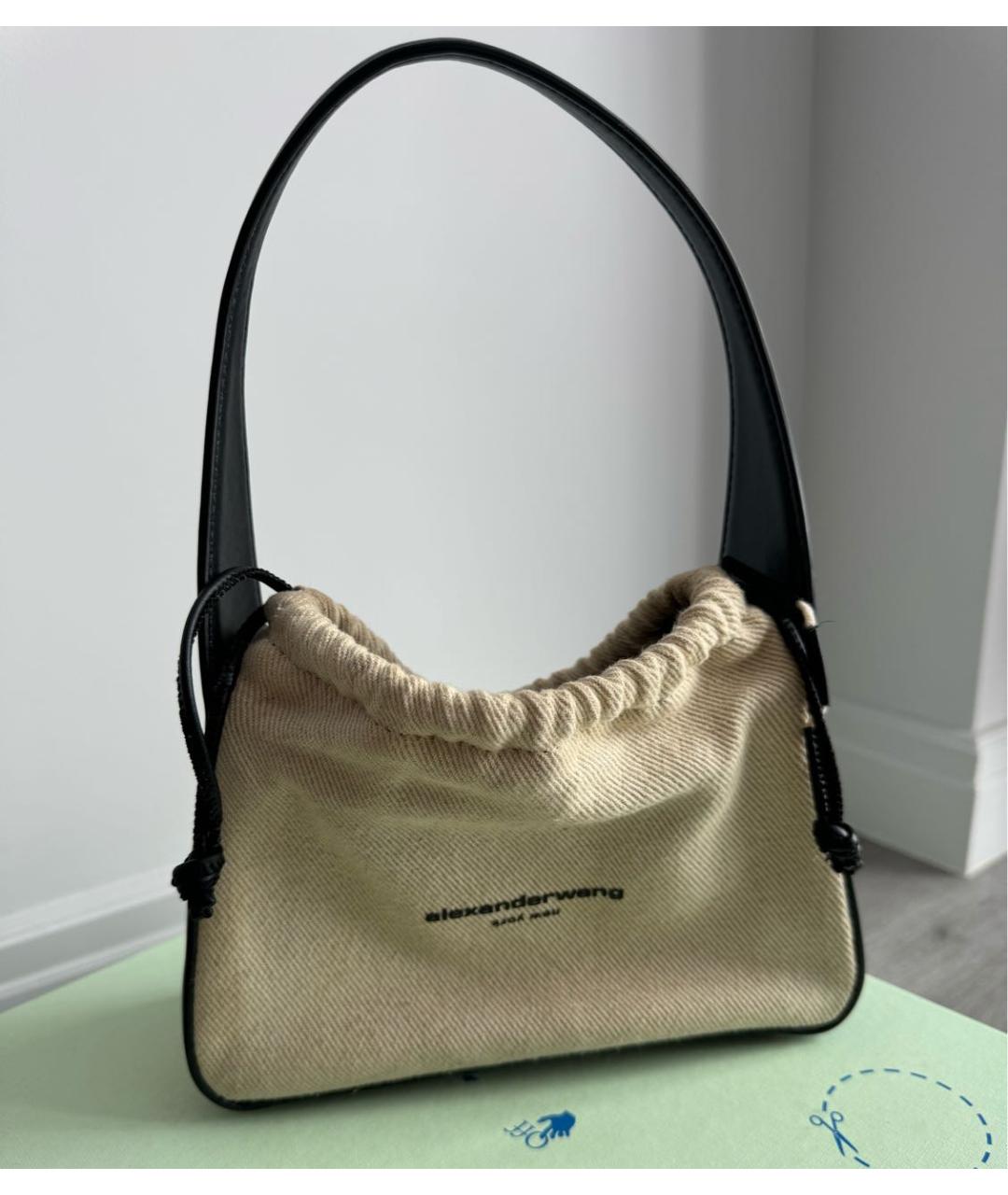 ALEXANDER WANG Бежевая тканевая сумка с короткими ручками, фото 7