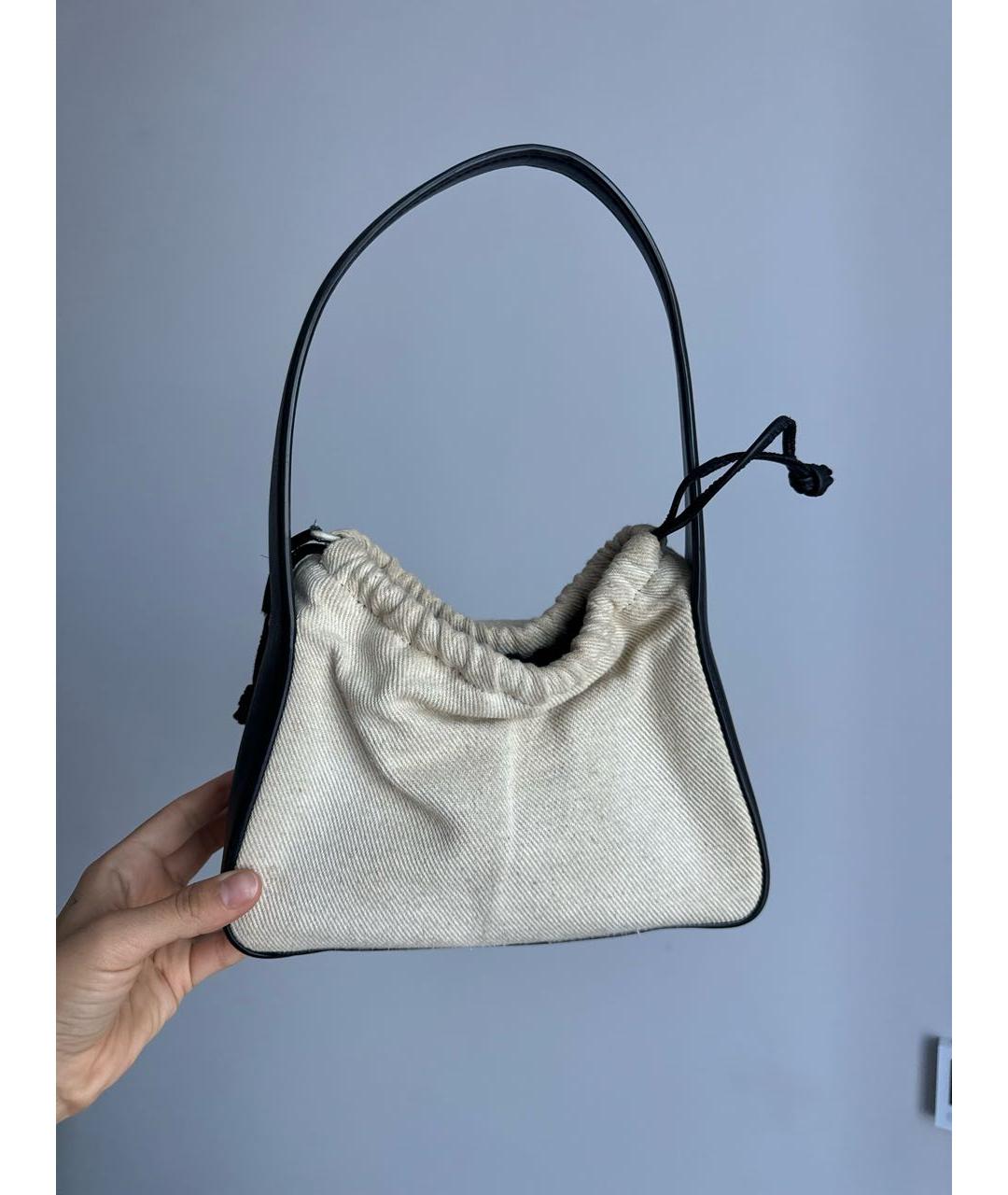 ALEXANDER WANG Бежевая тканевая сумка с короткими ручками, фото 3
