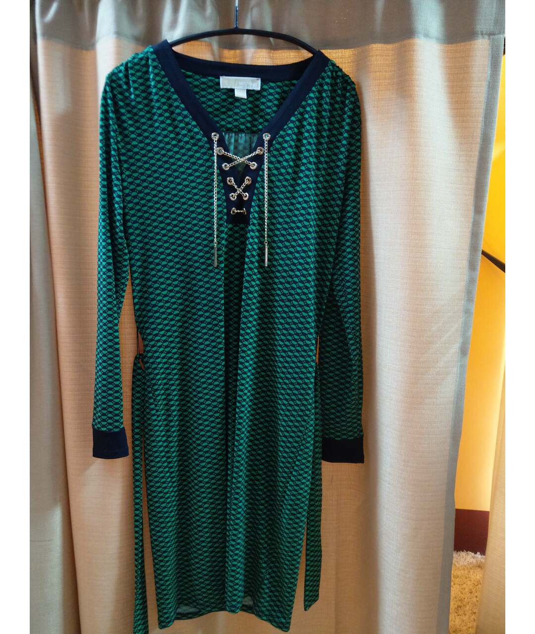 MICHAEL KORS Зеленые вискозное повседневное платье, фото 3
