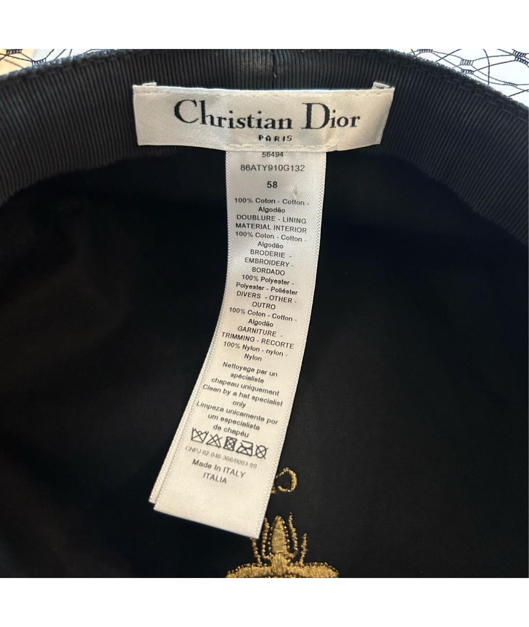 CHRISTIAN DIOR Темно-синяя шляпа, фото 4