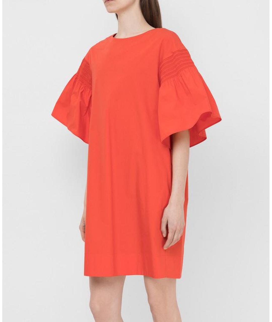 WEEKEND MAX MARA Красное хлопковое повседневное платье, фото 2