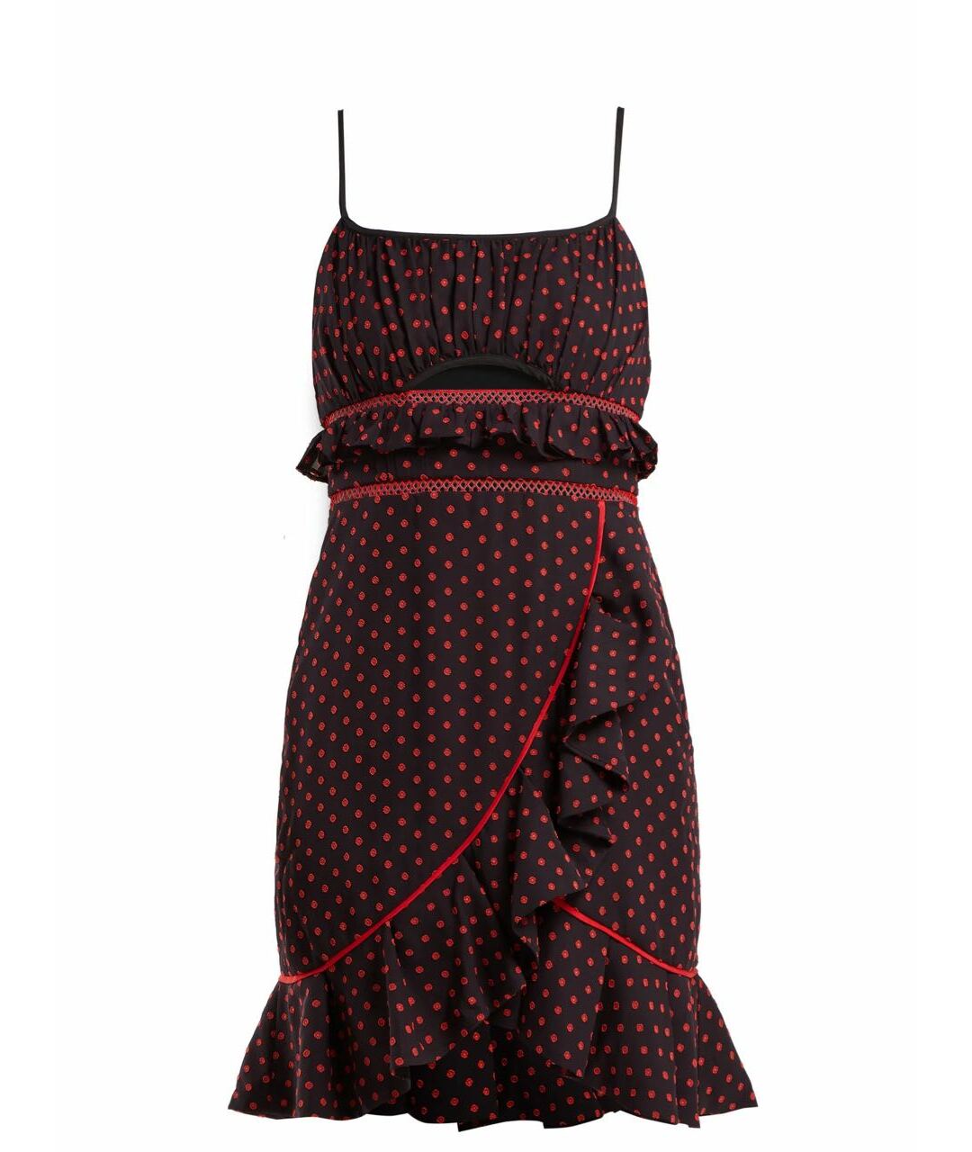 SELF-PORTRAIT Черное полиамидовое коктейльное платье, фото 1