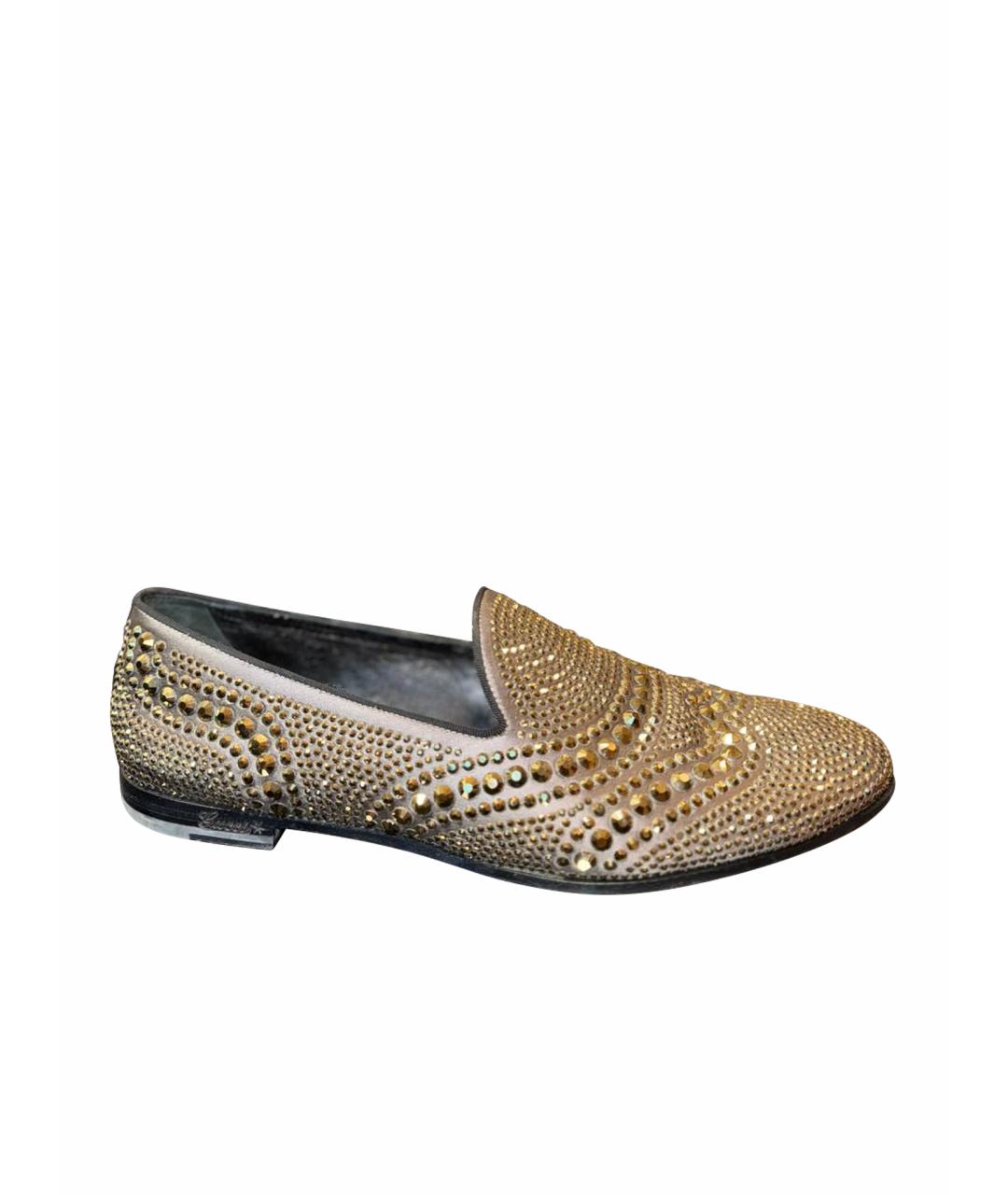 GUCCI Золотые лоферы, фото 1