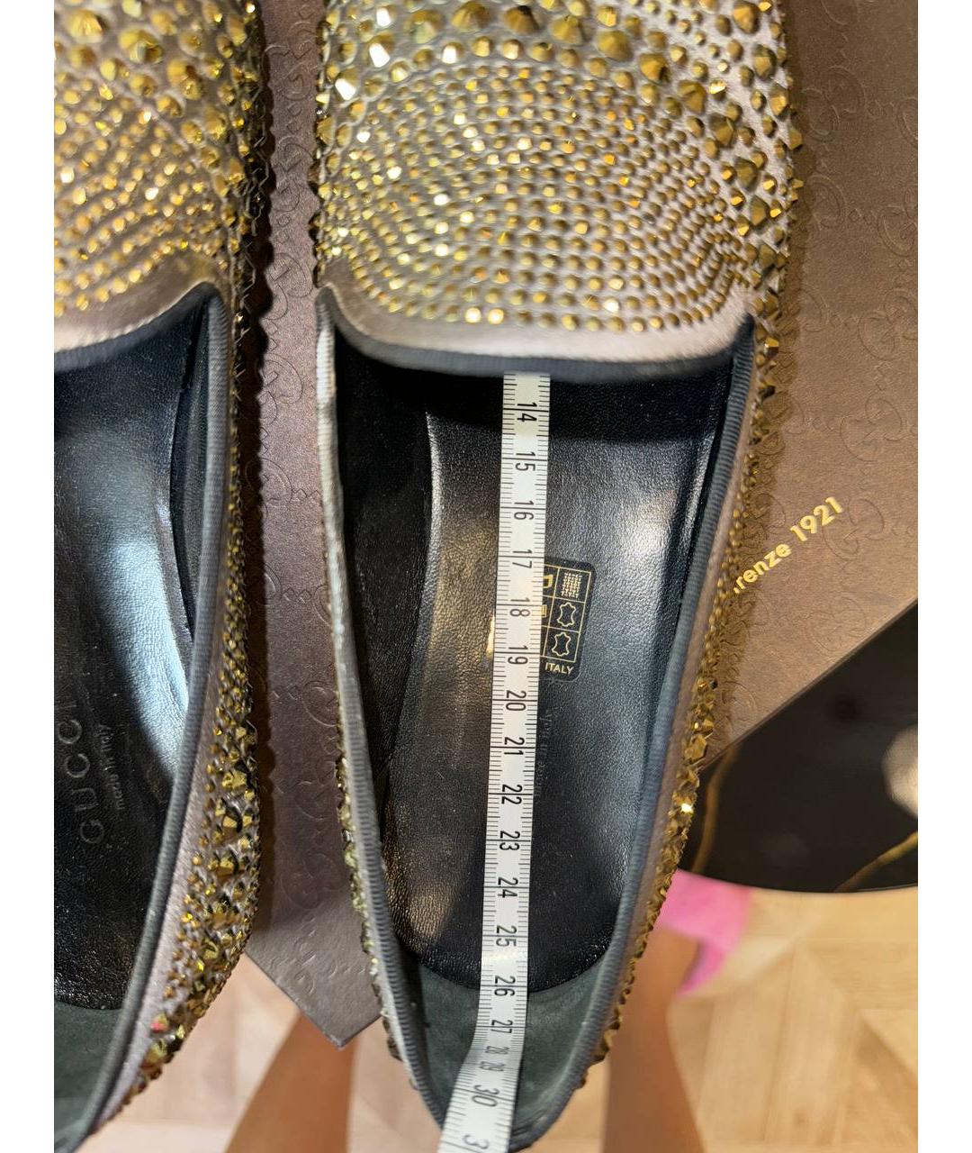 GUCCI Золотые лоферы, фото 7