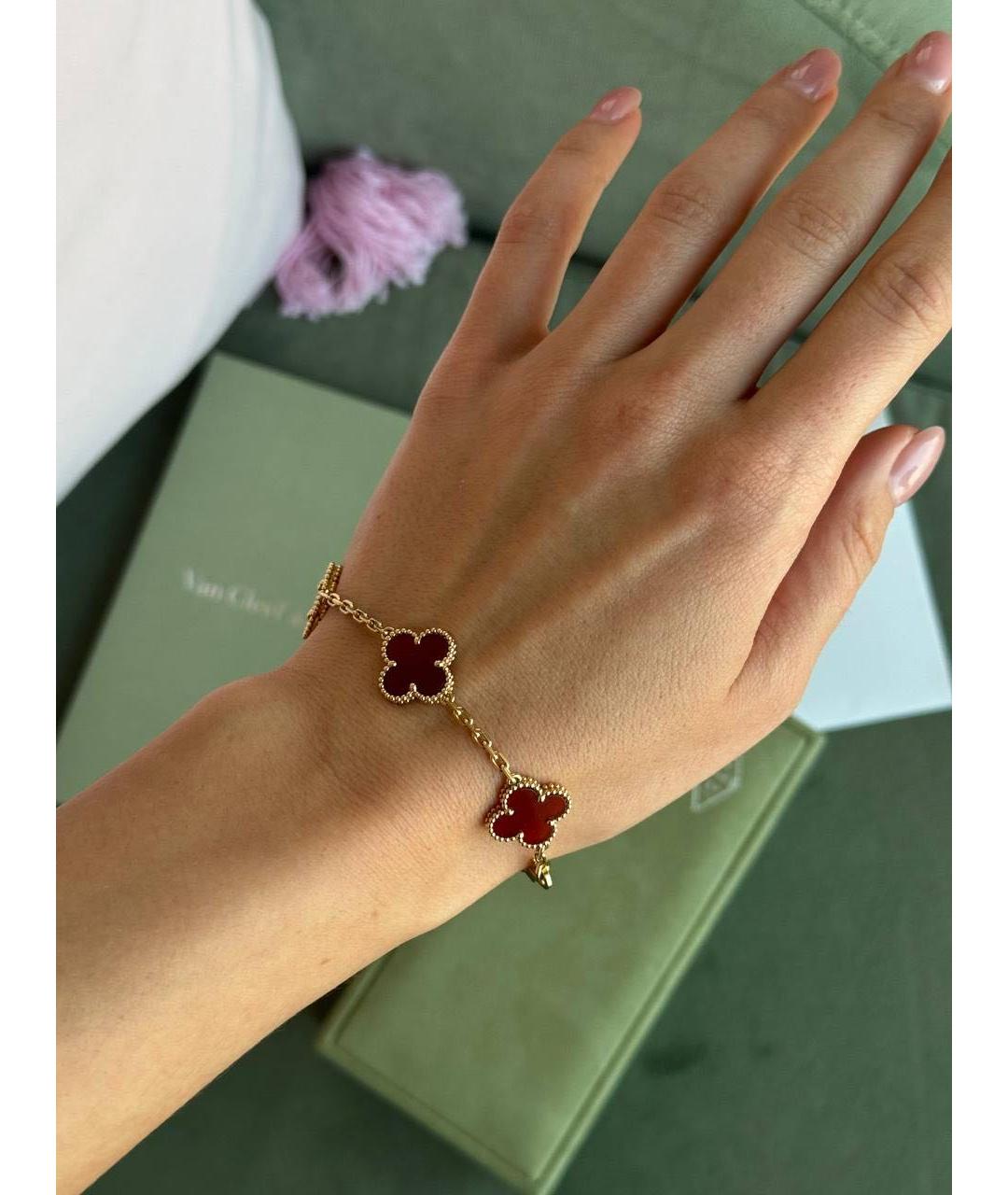 VAN CLEEF & ARPELS Красный браслет из желтого золота, фото 4