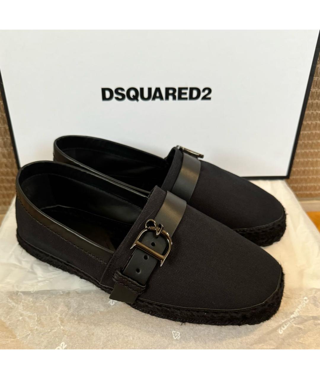 DSQUARED2 Черные текстильные эспадрильи, фото 2