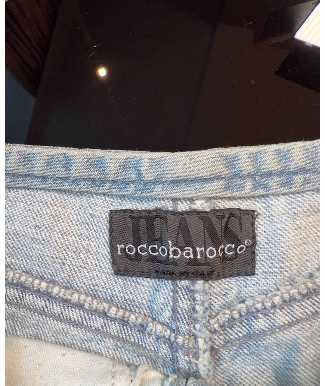 ROCCO P. Голубые хлопковые прямые джинсы, фото 4