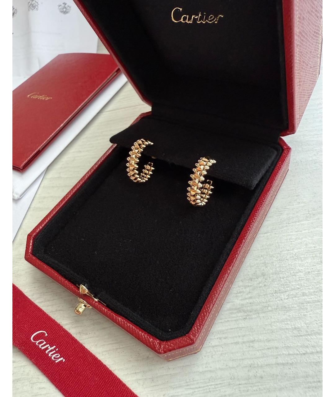 CARTIER Золотые серьги из розового золота, фото 4