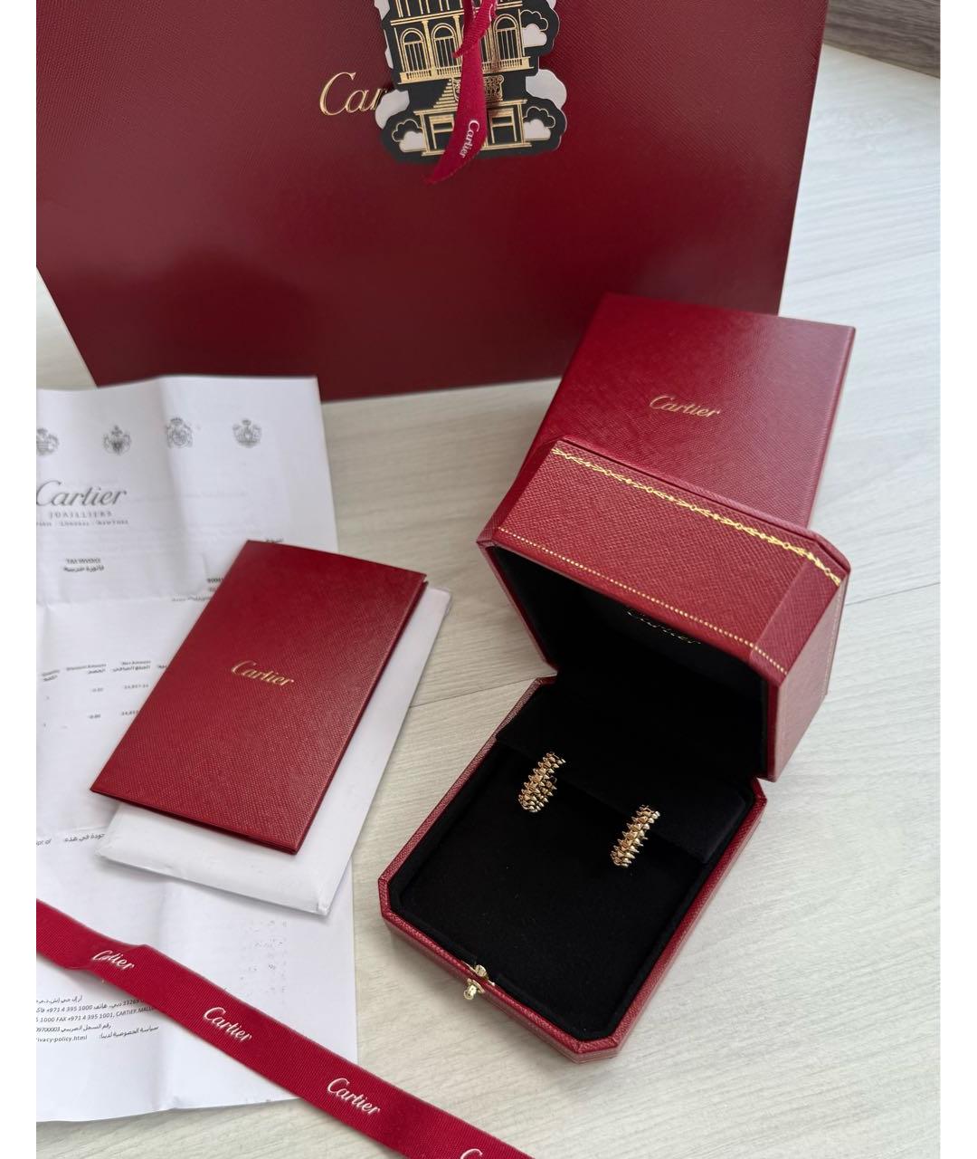 CARTIER Золотые серьги из розового золота, фото 2