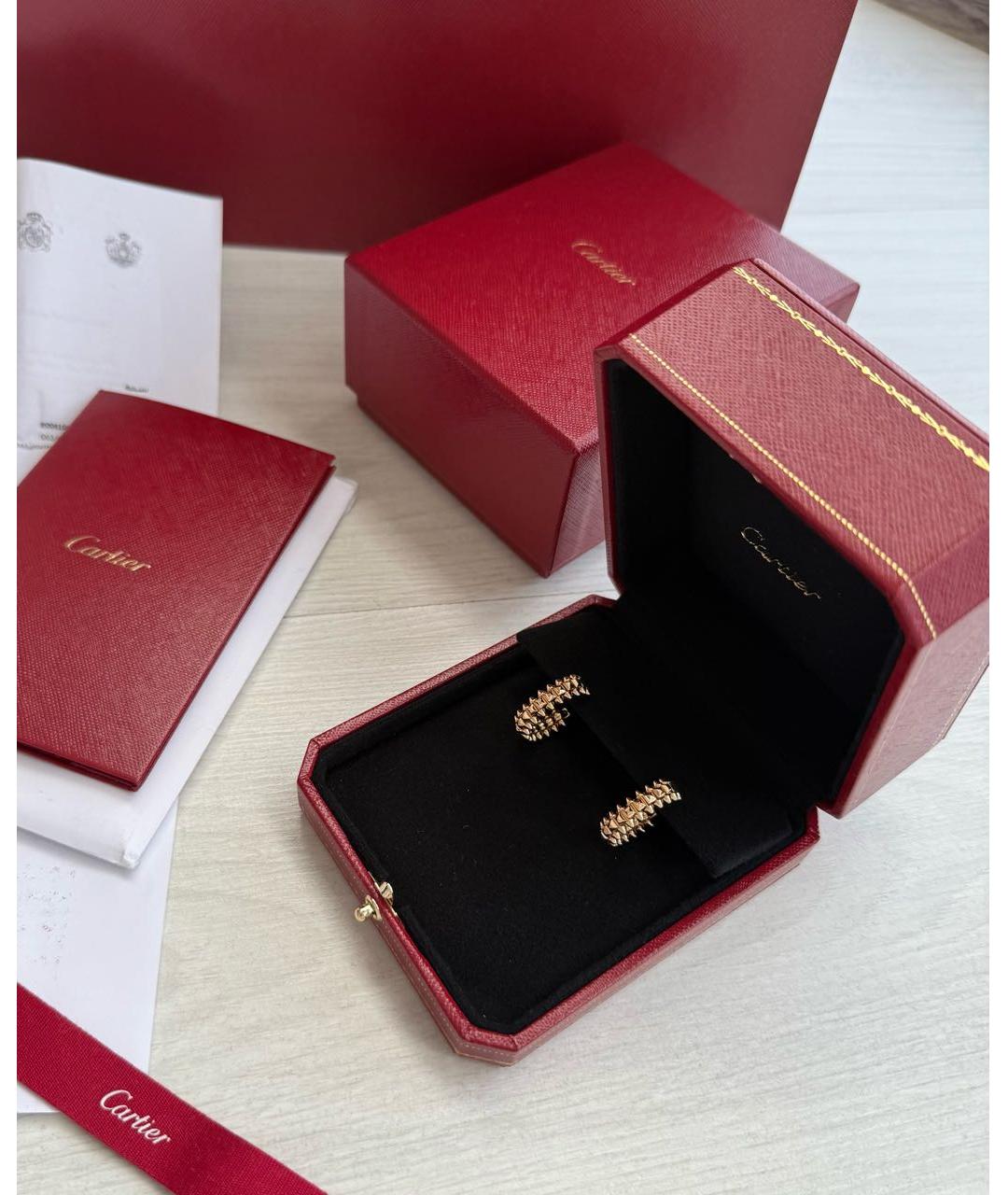 CARTIER Золотые серьги из розового золота, фото 8