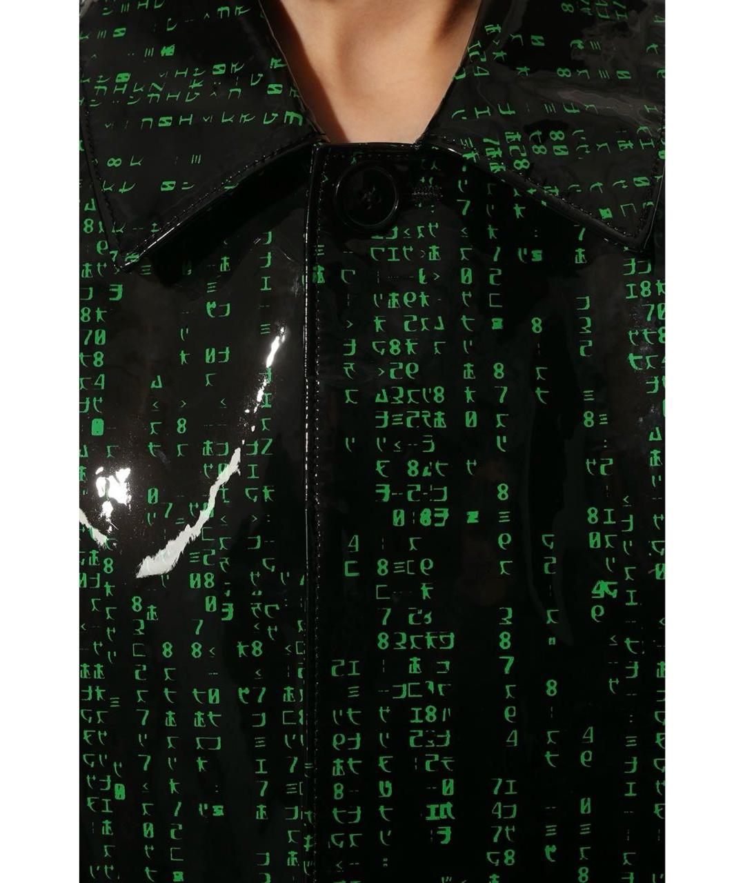 VETEMENTS Черное кожаное пальто, фото 3
