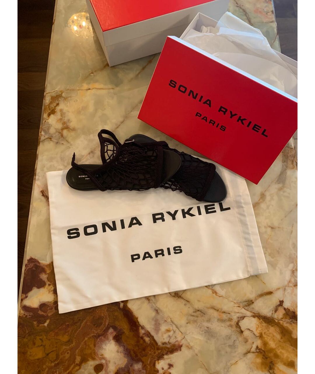 SONIA RYKIEL Черные текстильные сандалии, фото 4