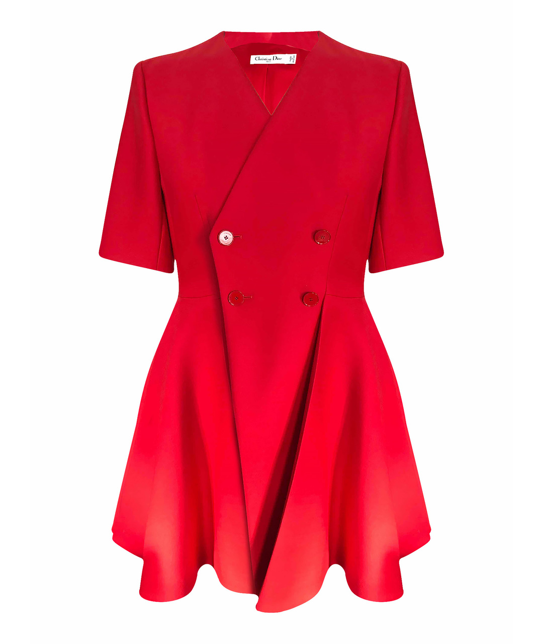 CHRISTIAN DIOR PRE-OWNED Красное шерстяное повседневное платье, фото 1