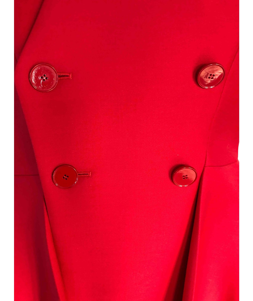 CHRISTIAN DIOR PRE-OWNED Красное шерстяное повседневное платье, фото 4