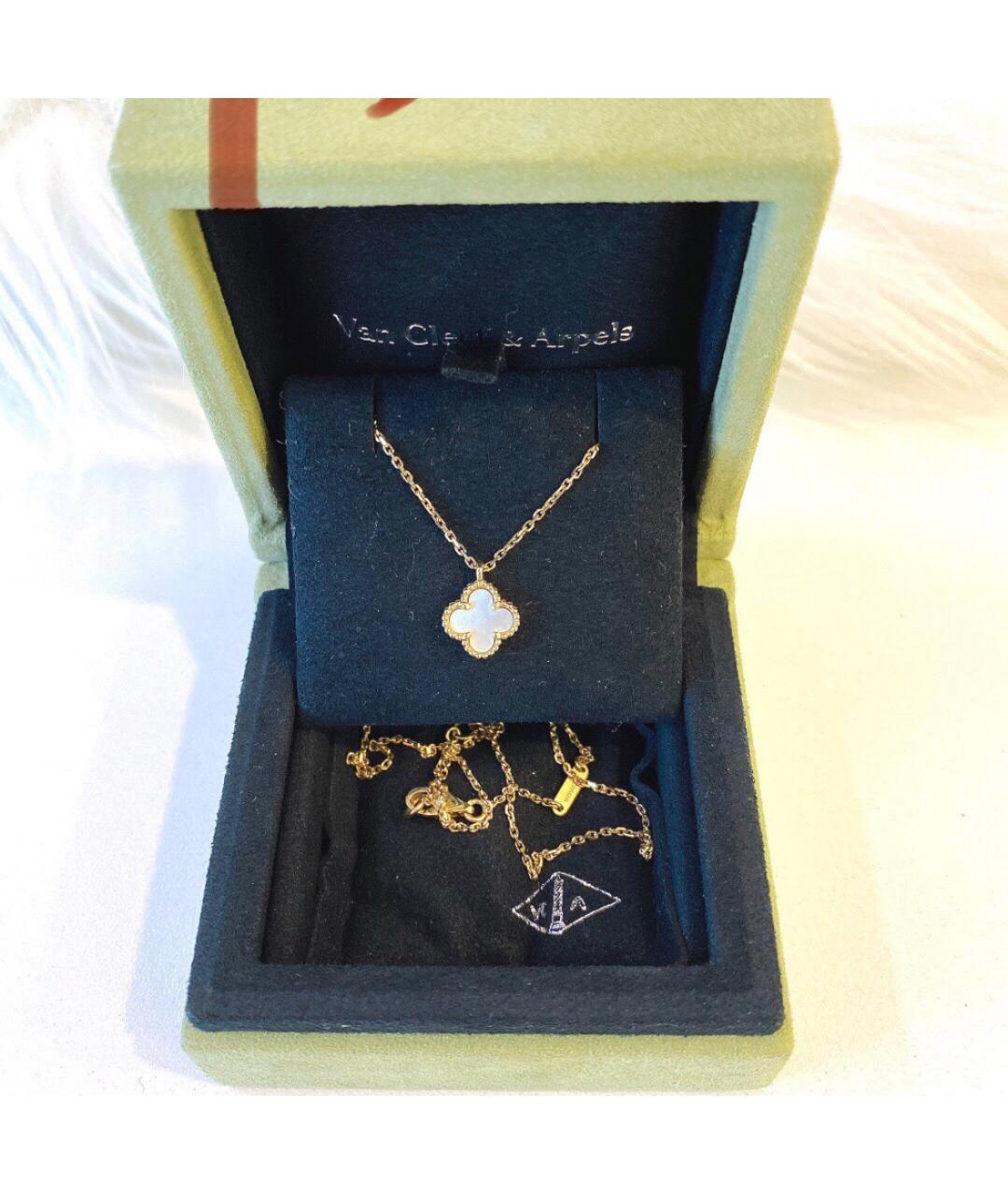 VAN CLEEF & ARPELS Белое колье из желтого золота, фото 6