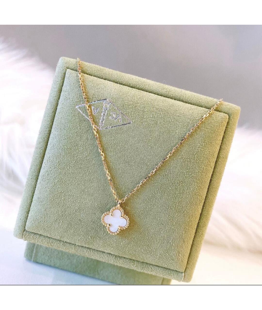 VAN CLEEF & ARPELS Белое колье из желтого золота, фото 5