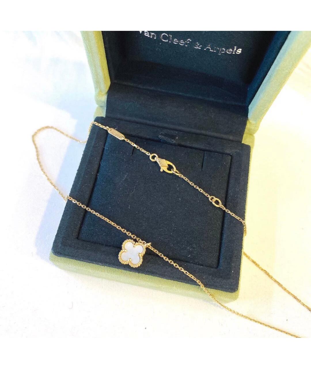 VAN CLEEF & ARPELS Белое колье из желтого золота, фото 4