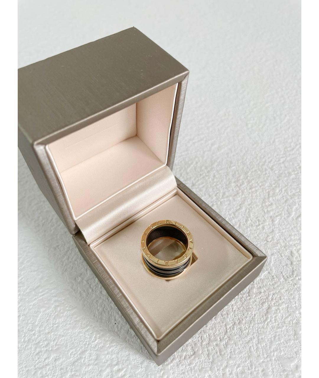 BVLGARI Черное кольцо из розового золота, фото 3