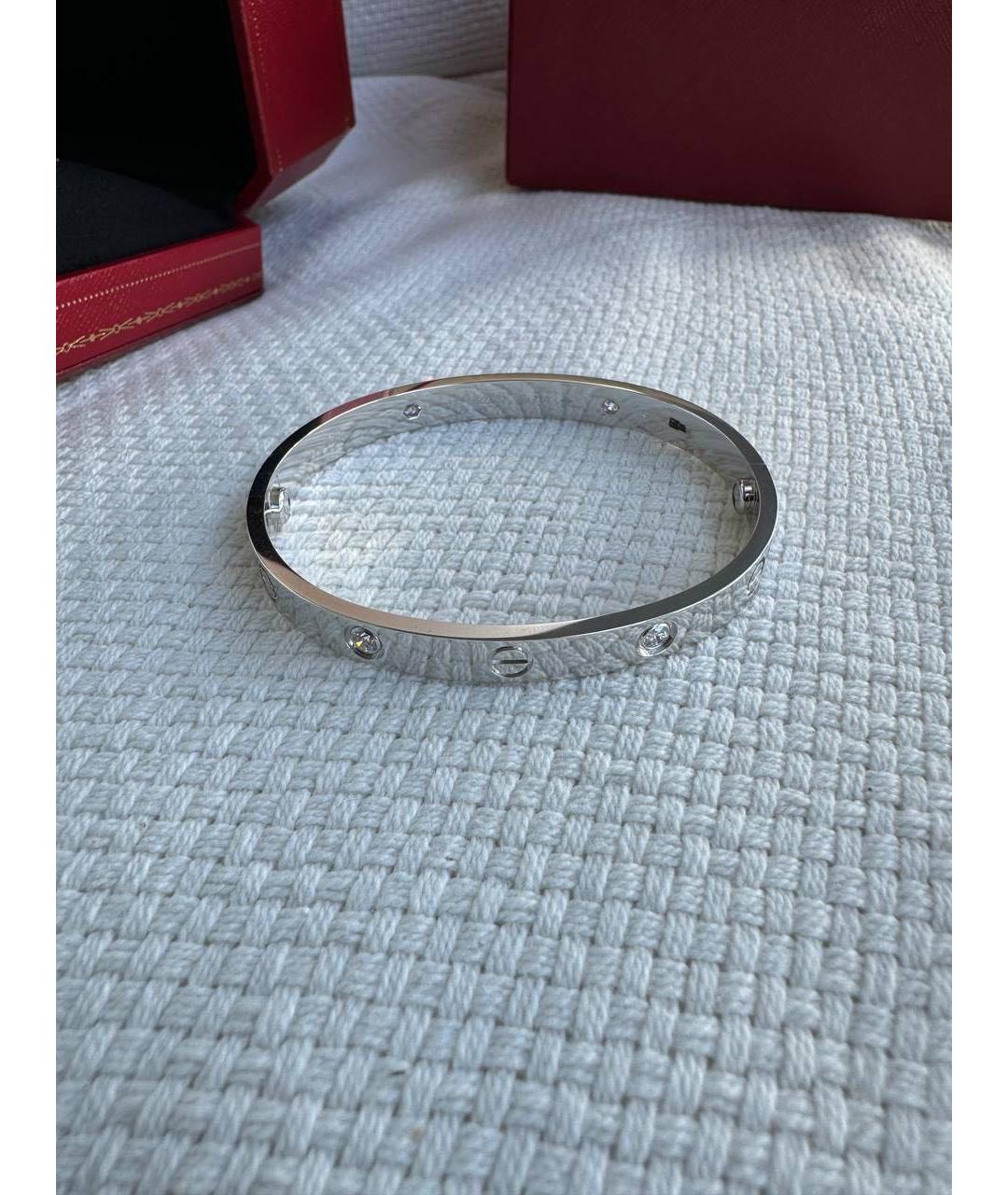 CARTIER Белый браслет из белого золота, фото 4