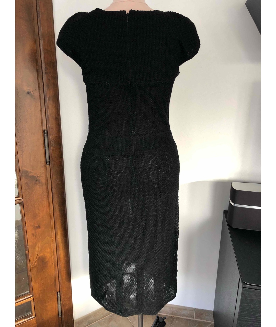 CHANEL PRE-OWNED Черное хлопковое повседневное платье, фото 2