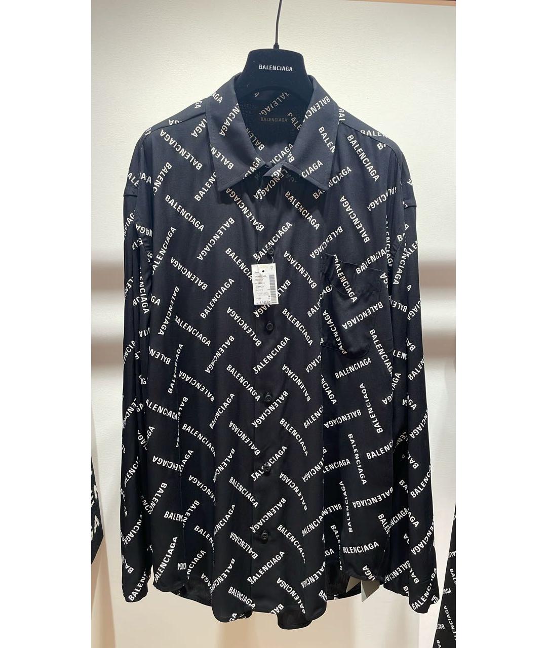 BALENCIAGA Черная хлопковая рубашка, фото 3