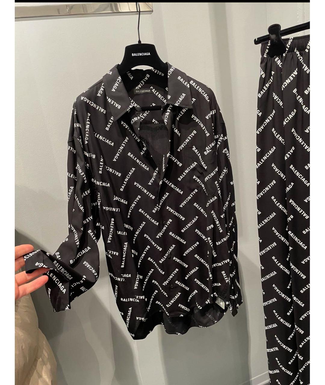BALENCIAGA Черная хлопковая рубашка, фото 4