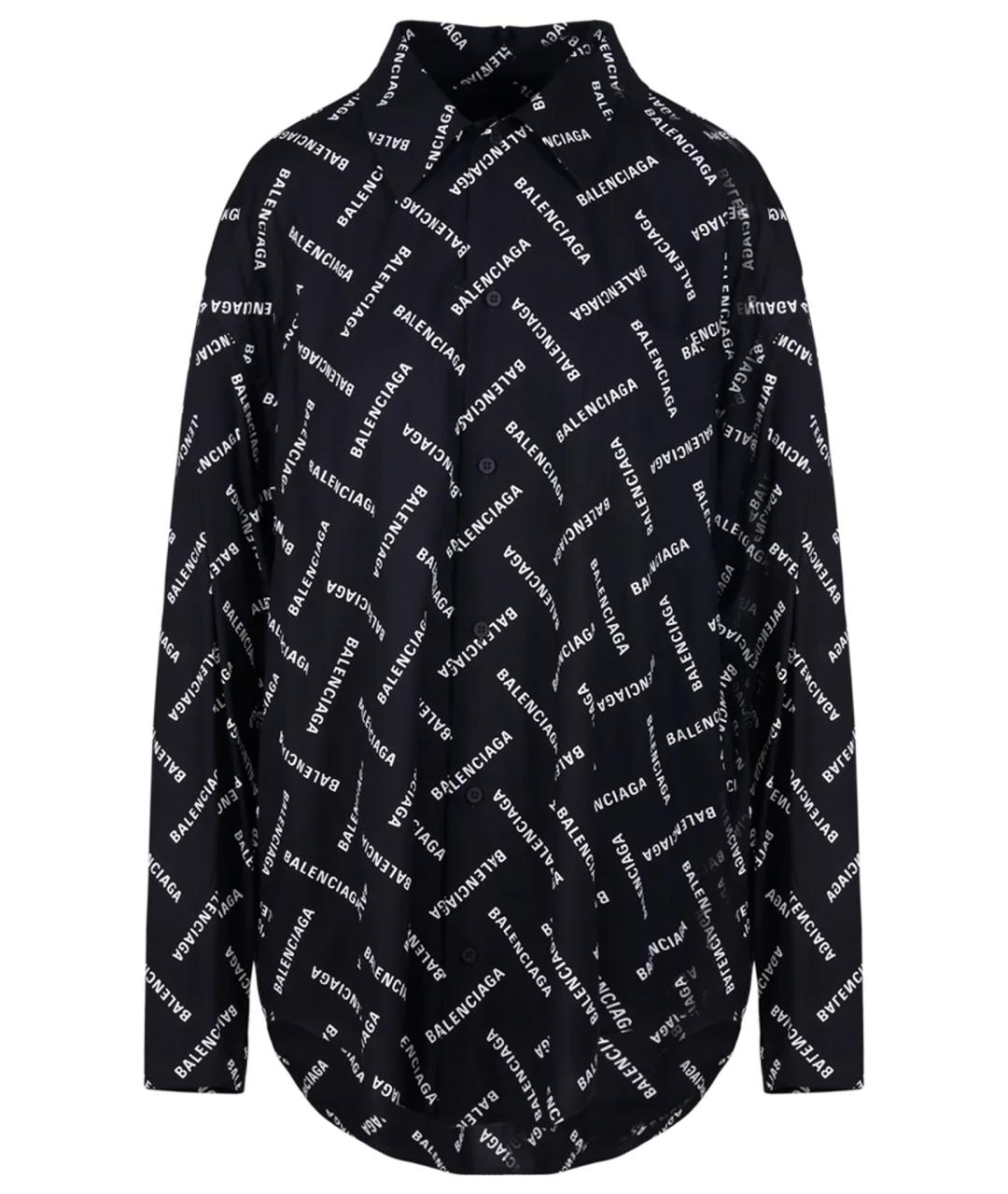 BALENCIAGA Черная хлопковая рубашка, фото 1