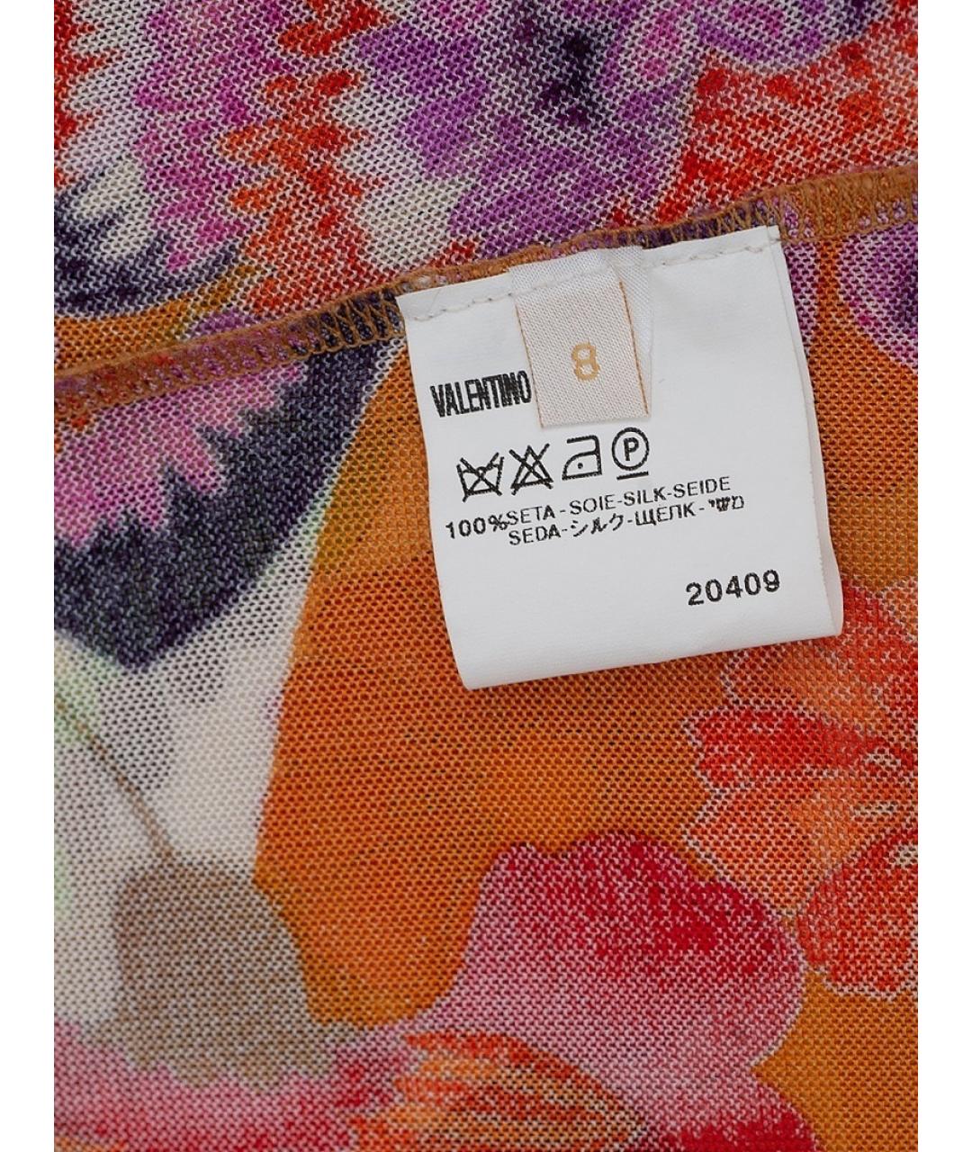 VALENTINO Мульти шелковая блузы, фото 4