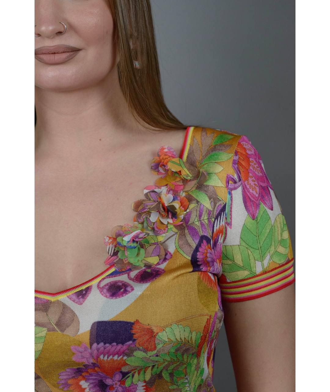 VALENTINO Мульти шелковая блузы, фото 6