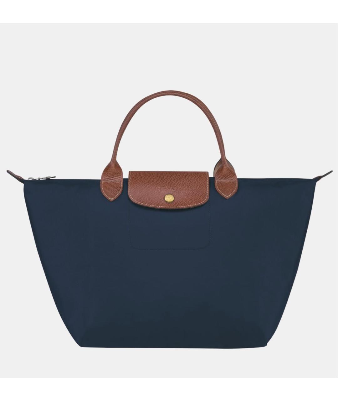 LONGCHAMP Синяя тканевая сумка с короткими ручками, фото 5