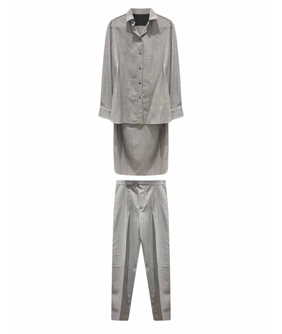 CELINE PRE-OWNED Серый хлопковый костюм с брюками, фото 1