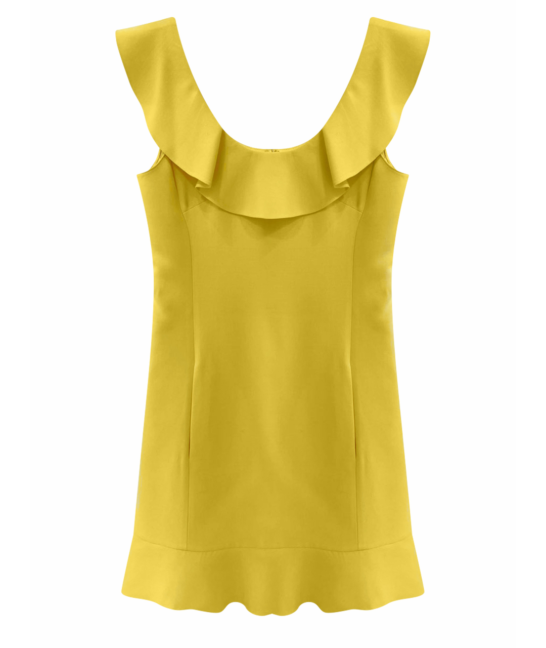 VALENTINO Желтое хлопковое коктейльное платье, фото 1
