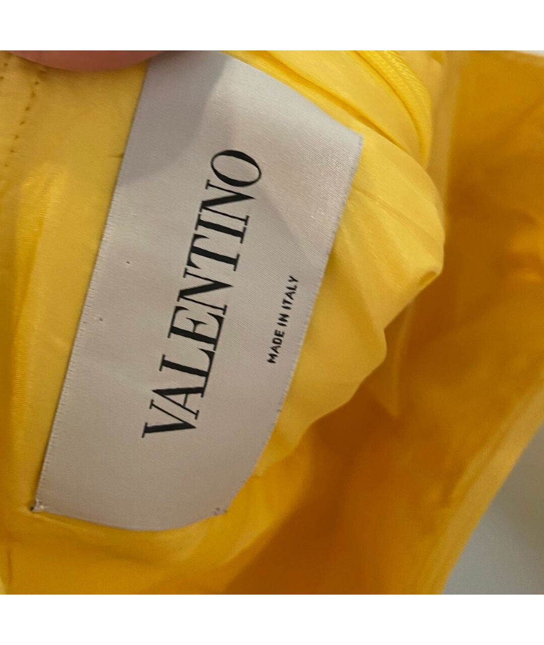 VALENTINO Желтое хлопковое коктейльное платье, фото 5