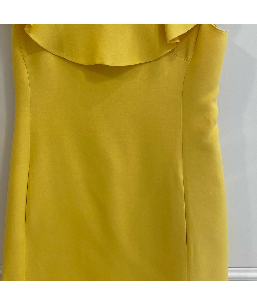 VALENTINO Желтое хлопковое коктейльное платье, фото 4