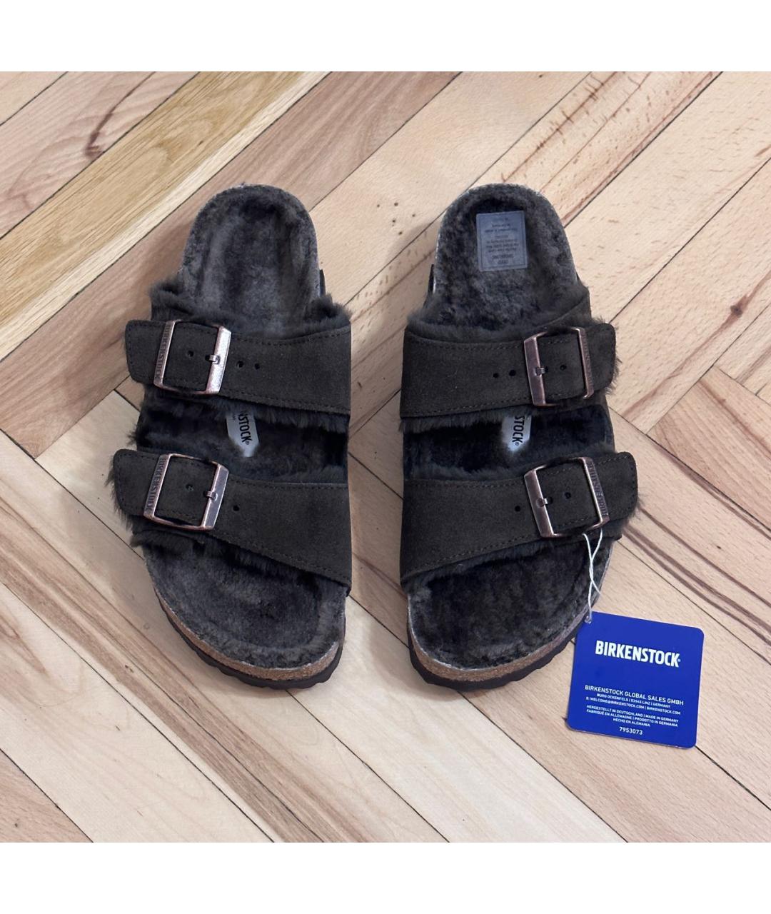 BIRKENSTOCK Коричневые замшевые сандалии, фото 2