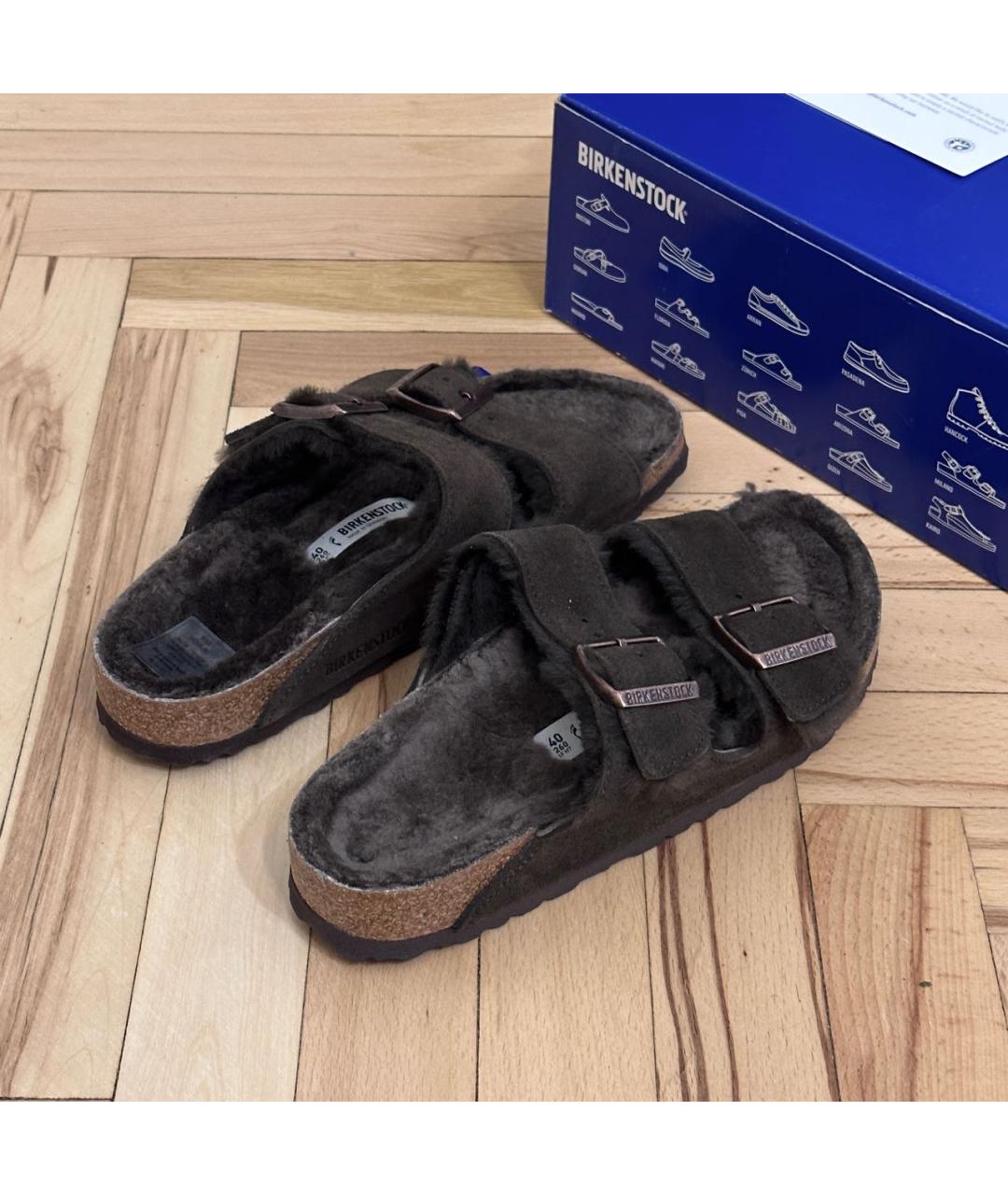 BIRKENSTOCK Коричневые замшевые сандалии, фото 6