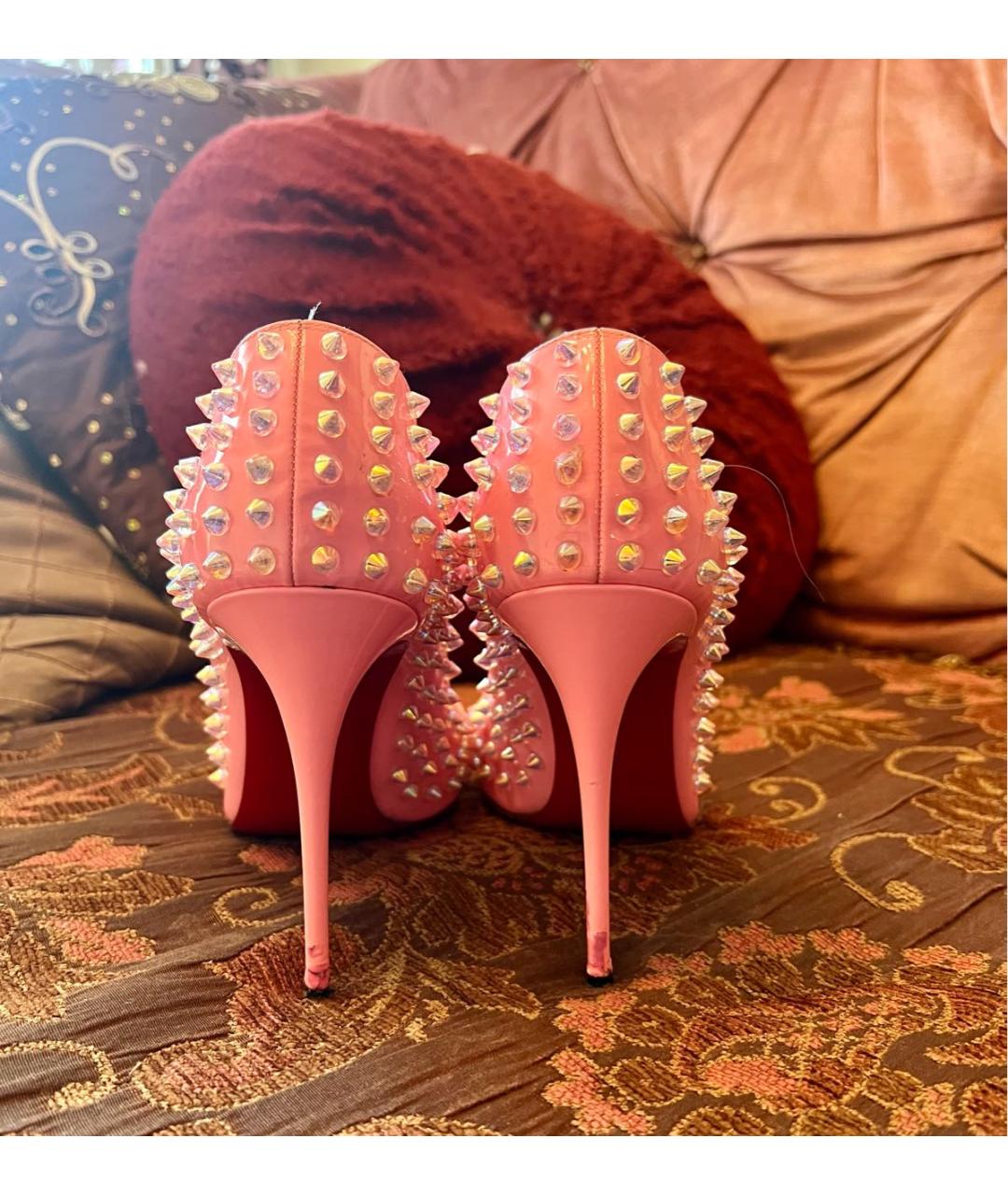 CHRISTIAN LOUBOUTIN Розовые туфли из лакированной кожи, фото 4