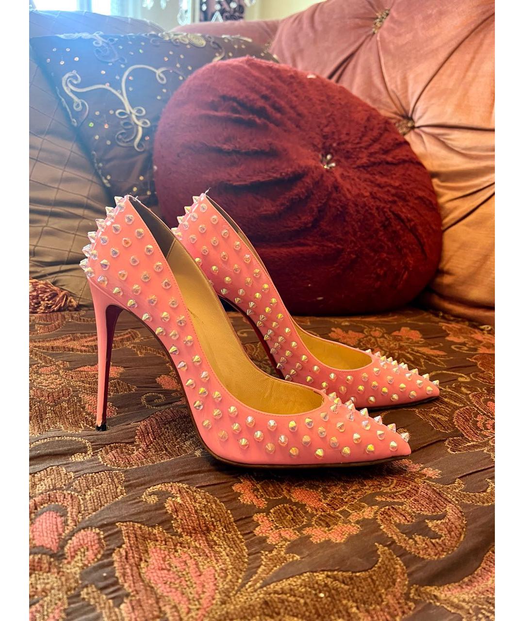 CHRISTIAN LOUBOUTIN Розовые туфли из лакированной кожи, фото 6